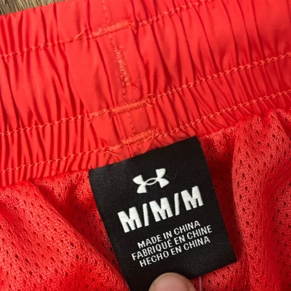 Under Armour Men's Vibrant Red Athletic Shorts - Picture 2 of 8